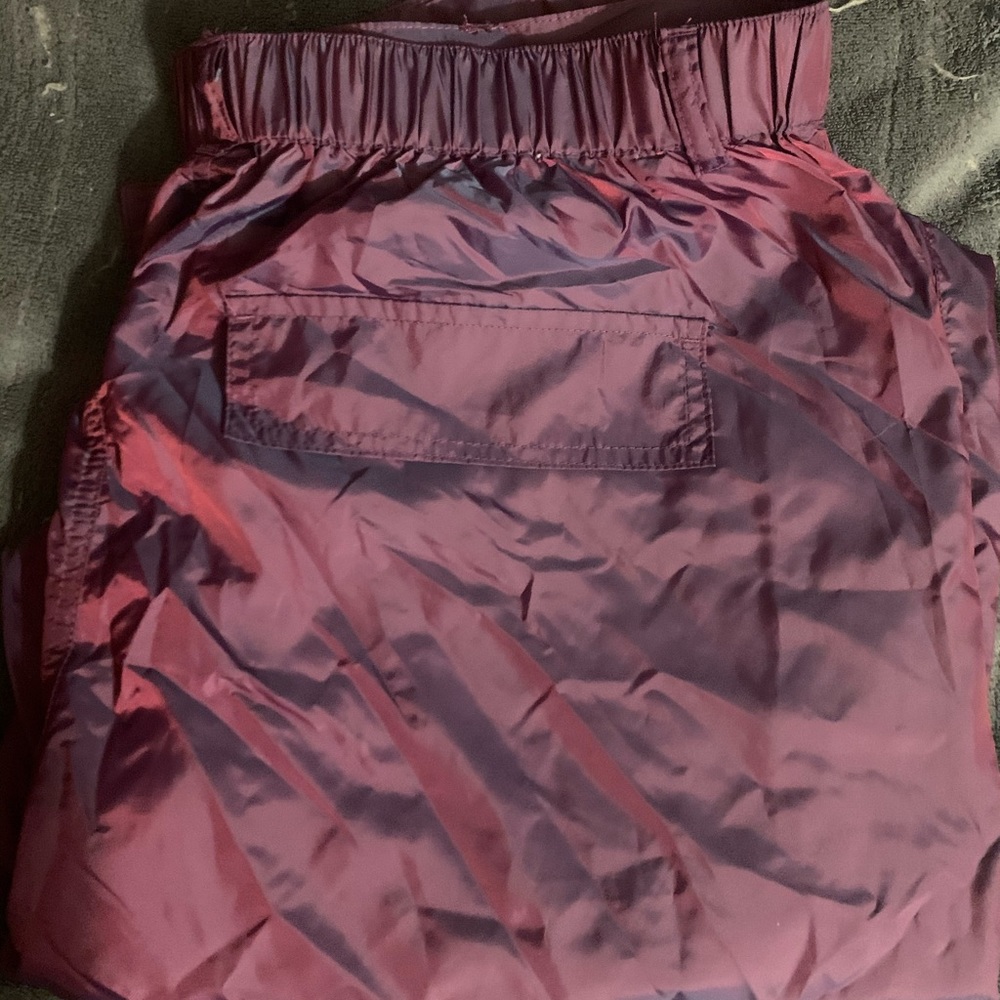 Purple windbreaker pants